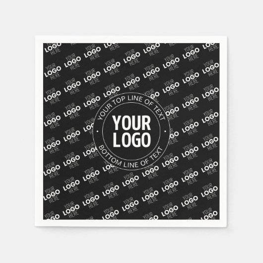 Uw Logo & tekst met Logo Pattern Servet (Voorkant)