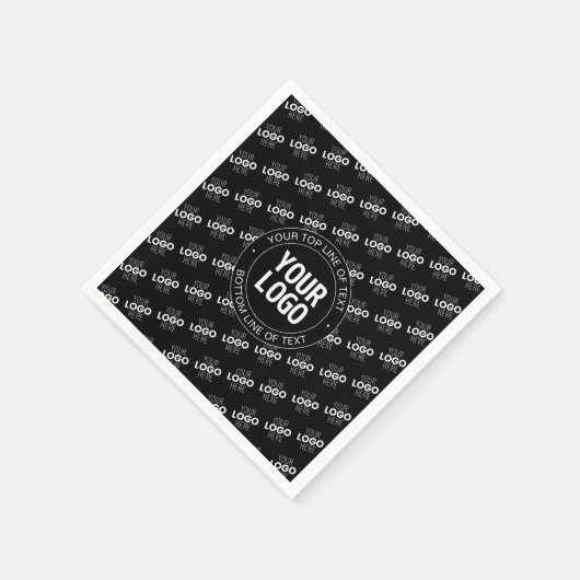 Uw Logo &  tekst met Logo Pattern Servet (Hoek)