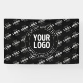 Uw Logo &  tekst met Logo Pattern Spandoek (Horizontaal)