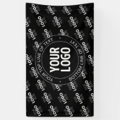 Uw Logo &  tekst met Logo Pattern Spandoek (Verticaal)