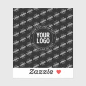 Uw Logo &  tekst met Logo Pattern Sticker (Vel)
