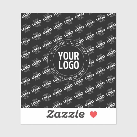 Uw Logo &  tekst met Logo Pattern Sticker (Vel)