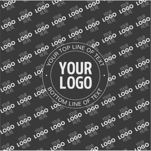 Uw Logo &  tekst met Logo Pattern Sticker (Voorkant)