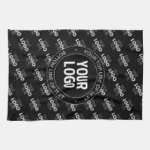 Uw Logo & tekst met Logo Pattern Theedoek (Horizontaal)