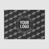 Uw Logo & tekst met Logo Pattern Tissuepapier (Voorkant)