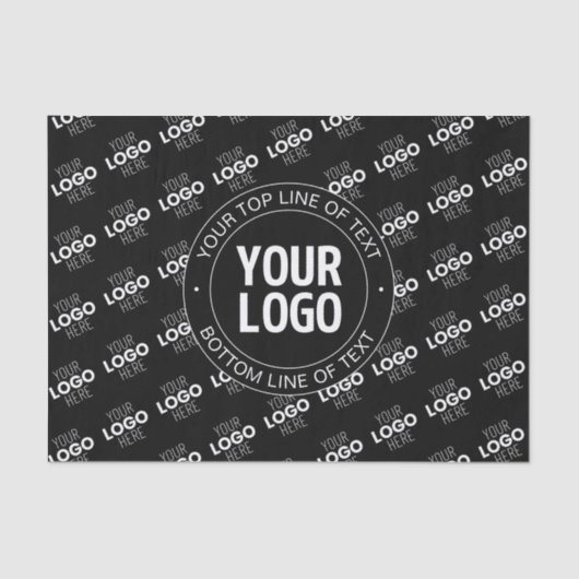 Uw Logo & tekst met Logo Pattern Tissuepapier (Voorkant)