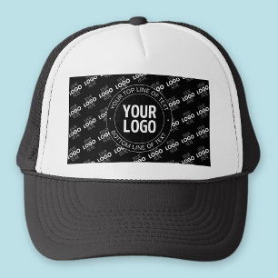 Uw Logo &  tekst met Logo Pattern Trucker Pet