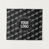 Uw Logo & tekst met Logo Pattern Wandkleed (Voorkant (horizontaal))