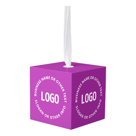 Uw Logo &  tekst | Paarse Violet Decoratie (Achter hoekig)