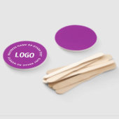 Uw Logo &  tekst | Paarse Violet Handwaaier (Niet-gemonteerd)