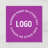 Uw Logo &  tekst | Paarse Violet Informatiekaartje (Voorkant)