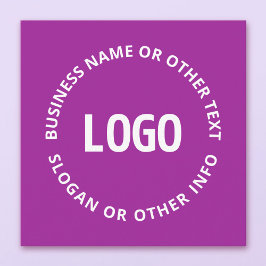 Uw Logo & tekst | Paarse Violet Informatiekaartje