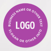 Uw Logo &  tekst | Paarse Violet Labels (Design 1)