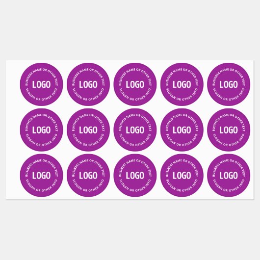 Uw Logo &  tekst | Paarse Violet Labels (Vel)