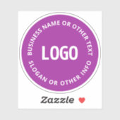 Uw Logo & tekst | Paarse Violet Sticker (Vel)