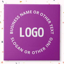 Uw Logo & tekst | Paarse Violet Tegeltje