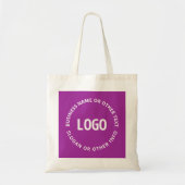 Uw Logo &  tekst | Paarse Violet Tote Bag (Voorkant)