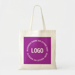 Uw Logo &  tekst   Paarse Violet Tote Bag