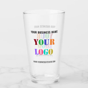 Uw Logo Tekst Promotionele Business Glass Sjabloon Glas