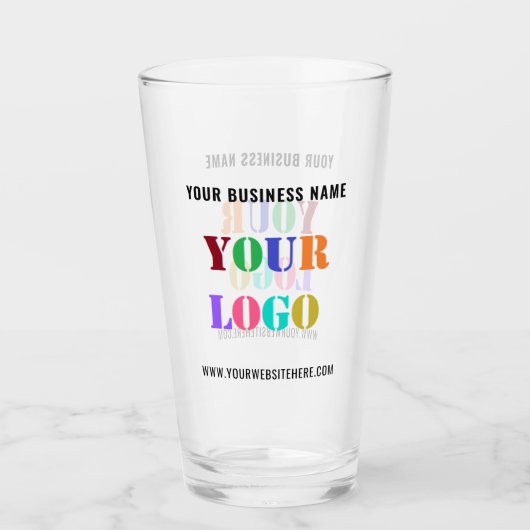 Uw Logo Tekst Promotionele Business Glass Sjabloon Glas (Voorkant)