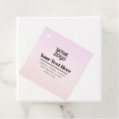 Uw Logo & Tekst | Roze & Perzik Ombre Bedankjes Labels (In situ)