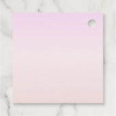 Uw Logo & Tekst | Roze & Perzik Ombre Bedankjes Labels (Achterkant)
