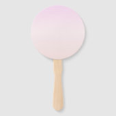 Uw Logo & Tekst | Roze & Perzik Ombre Handwaaier (Achterkant)