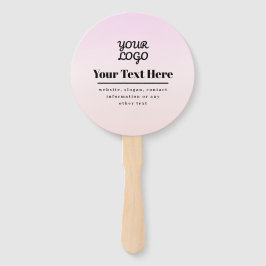 Uw Logo & Tekst | Roze & Perzik Ombre Handwaaier