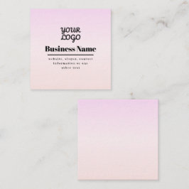 Uw Logo & Tekst | Roze & Perzik Ombre Informatiekaartje