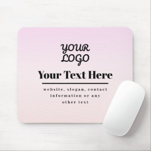 Uw Logo & Tekst Roze & Perzik Ombre Muismat
