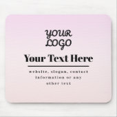 Uw Logo & Tekst | Roze & Perzik Ombre Muismat (Voorkant)