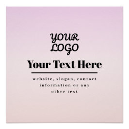 Uw Logo & Tekst | Roze & Perzik Ombre Perfect Poster
