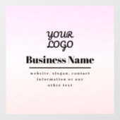 Uw Logo & Tekst | Roze & Perzik Ombre Raamsticker (Vel)