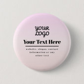 Uw Logo & Tekst | Roze & Perzik Ombre Ronde Button 5,7 Cm (Voorkant)