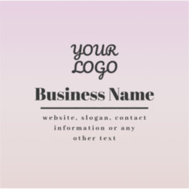 Uw Logo & Tekst | Roze & Perzik Ombre Sticker