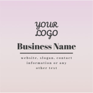 Uw Logo & Tekst   Roze & Perzik Ombre Sticker