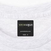 Uw Logo Tekst Website Maat Kleding Zwart Kleding Labels (Aangebracht)