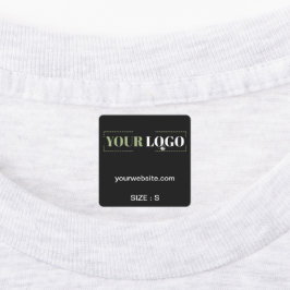 Uw Logo Tekst Website Maat Kleding Zwart Kleding Labels