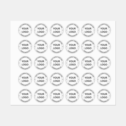 Uw Logo Tekst Zakelijke Labels Sjabloon (Vel)