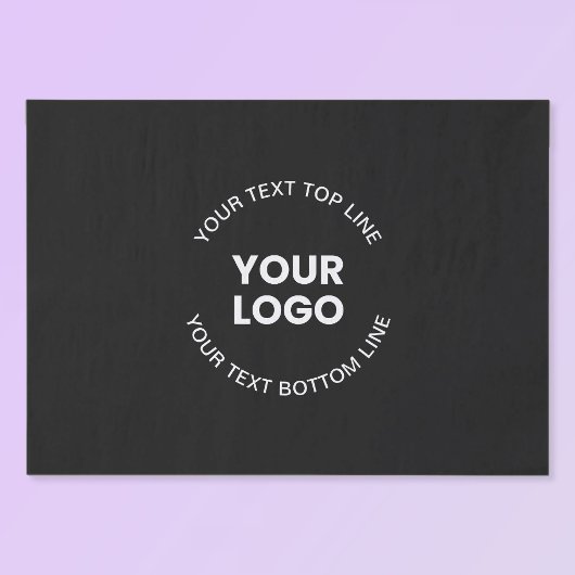 Uw Logo & tekst | Zwart Tissuepapier