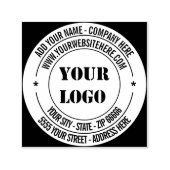 Uw Logo Tekstadres Kleur Ronde stempel Sjabloon (Design)