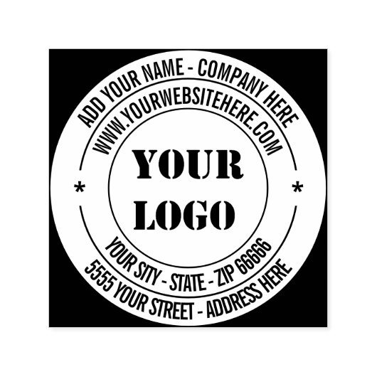 Uw Logo Tekstadres Kleur Ronde stempel Sjabloon (Design)