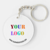 Uw Logo Text Business Promotie Sleutelhanger (Achterkant)