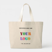 Uw Logo Text Info Promotion Business Canvas tas (Achterkant)