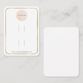 Uw Logo Thin Gold Double Bow Hair Clip Display Visitekaartje (Voorkant / Achterkant)