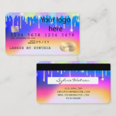 uw logo toevoegenHolograph Unicorn Modern Credit K Visitekaartje (Voorkant / Achterkant)