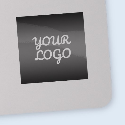 Uw Logo & Transparent Grey bewerkbare kleur Ombre Sticker
