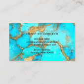 uw logo turquoise achtergrondvisitekaartje visitekaartje (Achterkant)