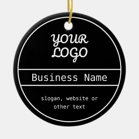 Uw Logo | Uniek bewerkbaar bedrijfsontwerp Keramisch Ornament (Voorkant)