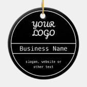 Uw Logo | Uniek bewerkbaar bedrijfsontwerp Keramisch Ornament (Achterkant)